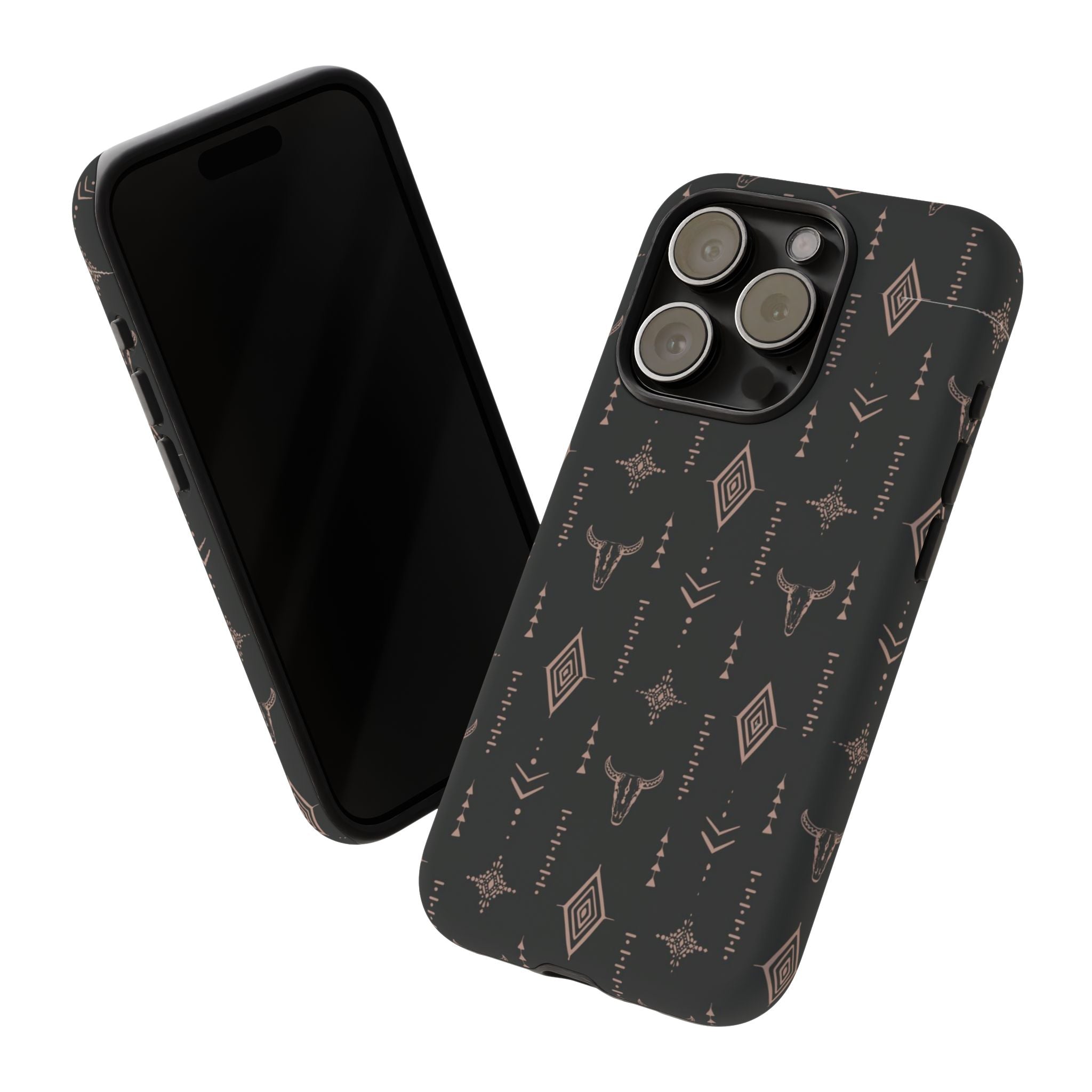 Western Diamond Bull Tough Phone Case — Protective Southwestern Pattern
