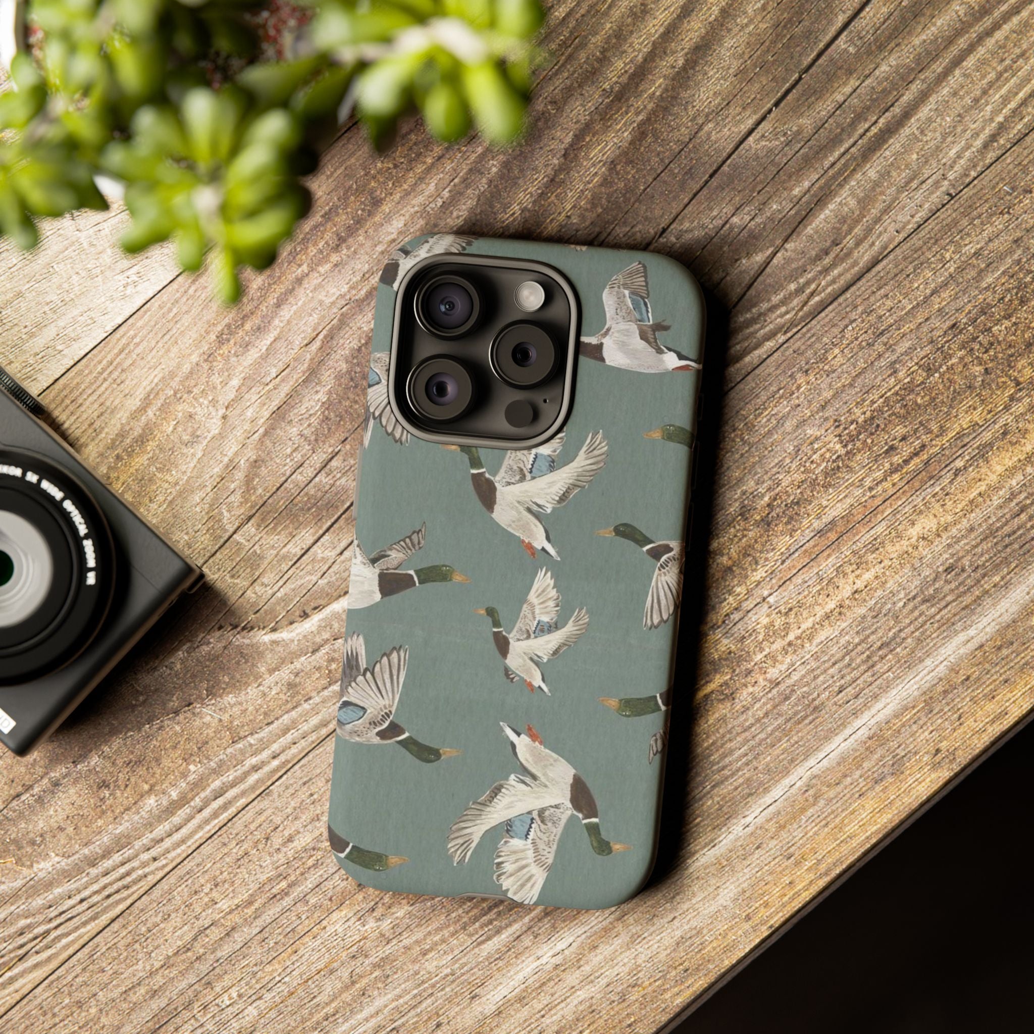 Mallard Ducks Pattern — Protective Bird Print iPhone Cover