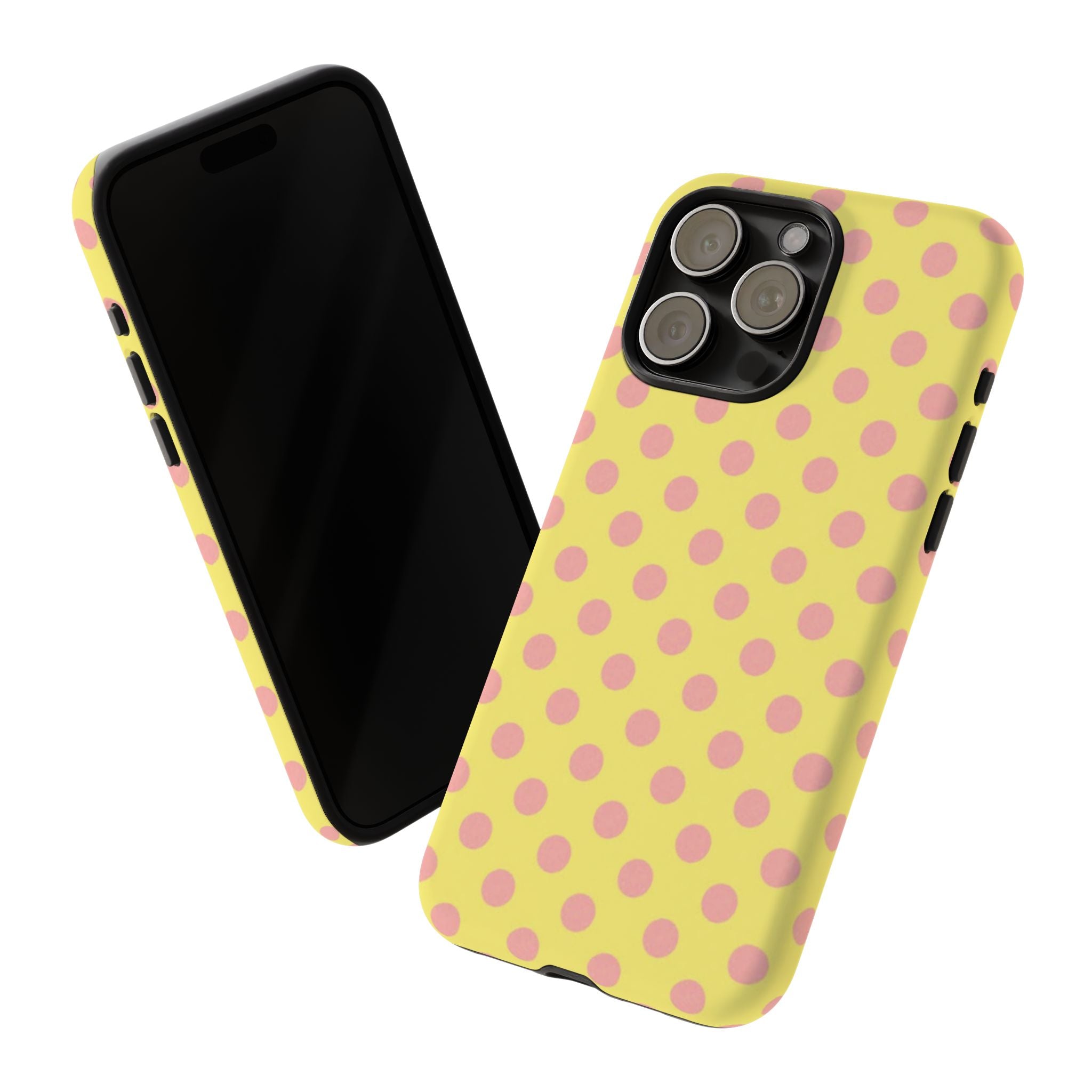 Yellow Polka Dot Phone Case — Cute Pink Dot Tough Case