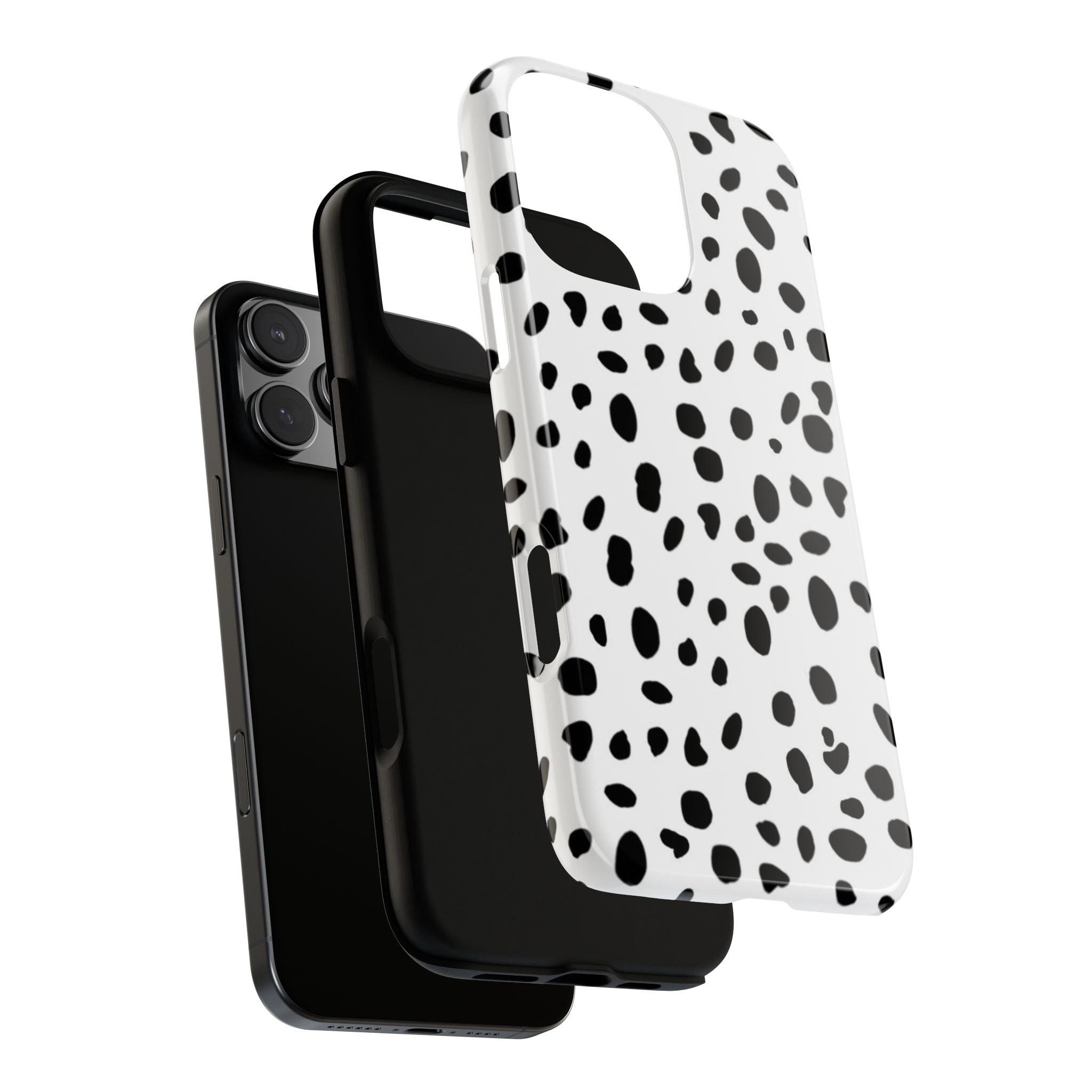 Dalmatian Spot Tough Phone Case — Black & White Protective Cover