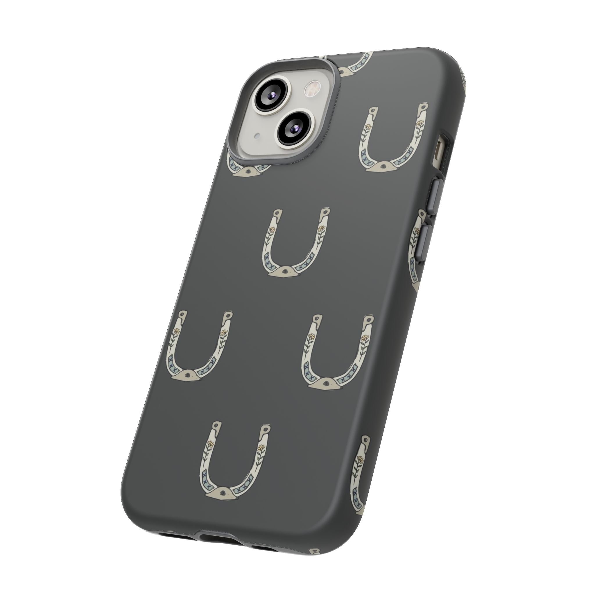 Lucky Horseshoe  — Lucky Rustic Grey iPhone Cover