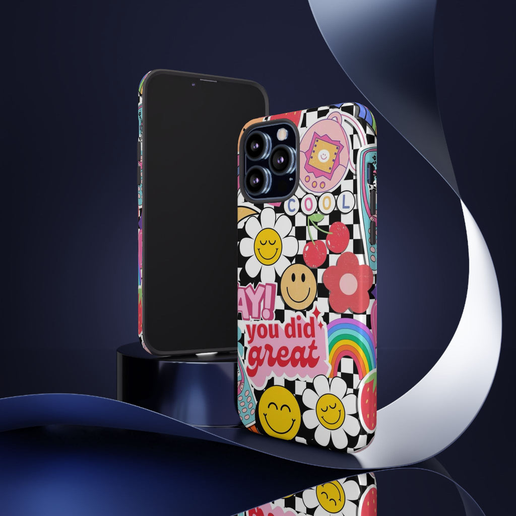 Retro Kawaii Sticker Collage, "You Did Great" Motivational Design