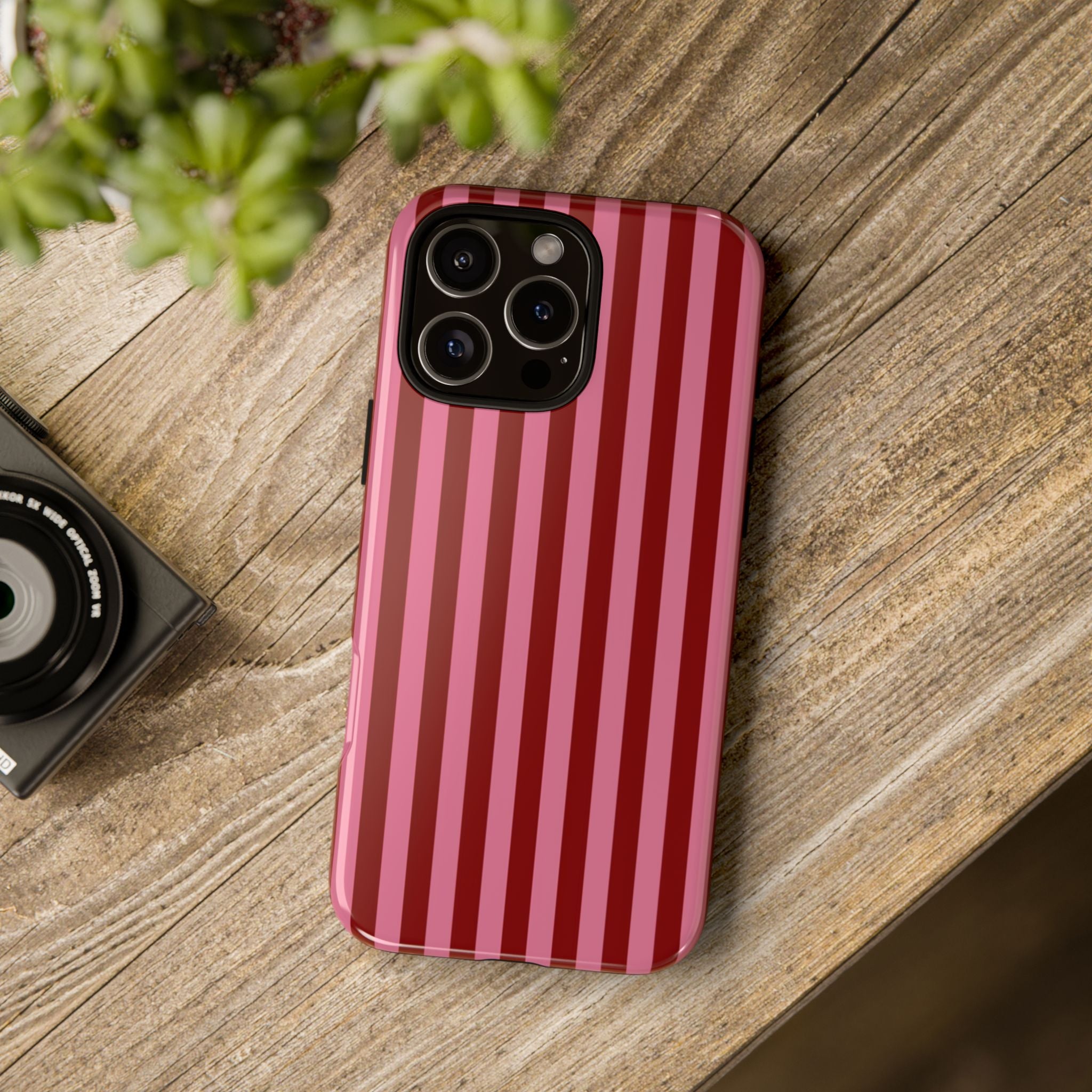 Ruby Red Stripes Case | Tough Phone Case