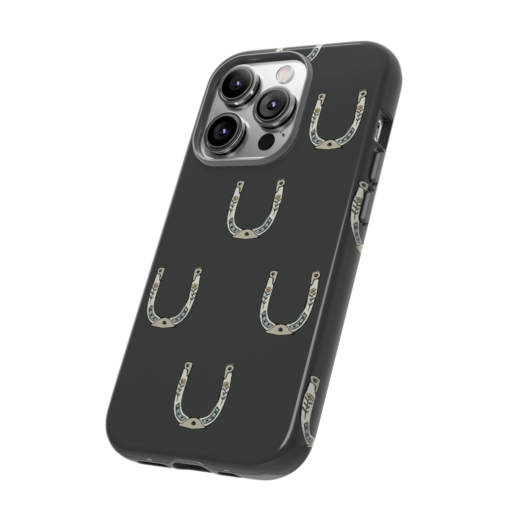 Lucky Horseshoe  — Lucky Rustic Grey iPhone Cover