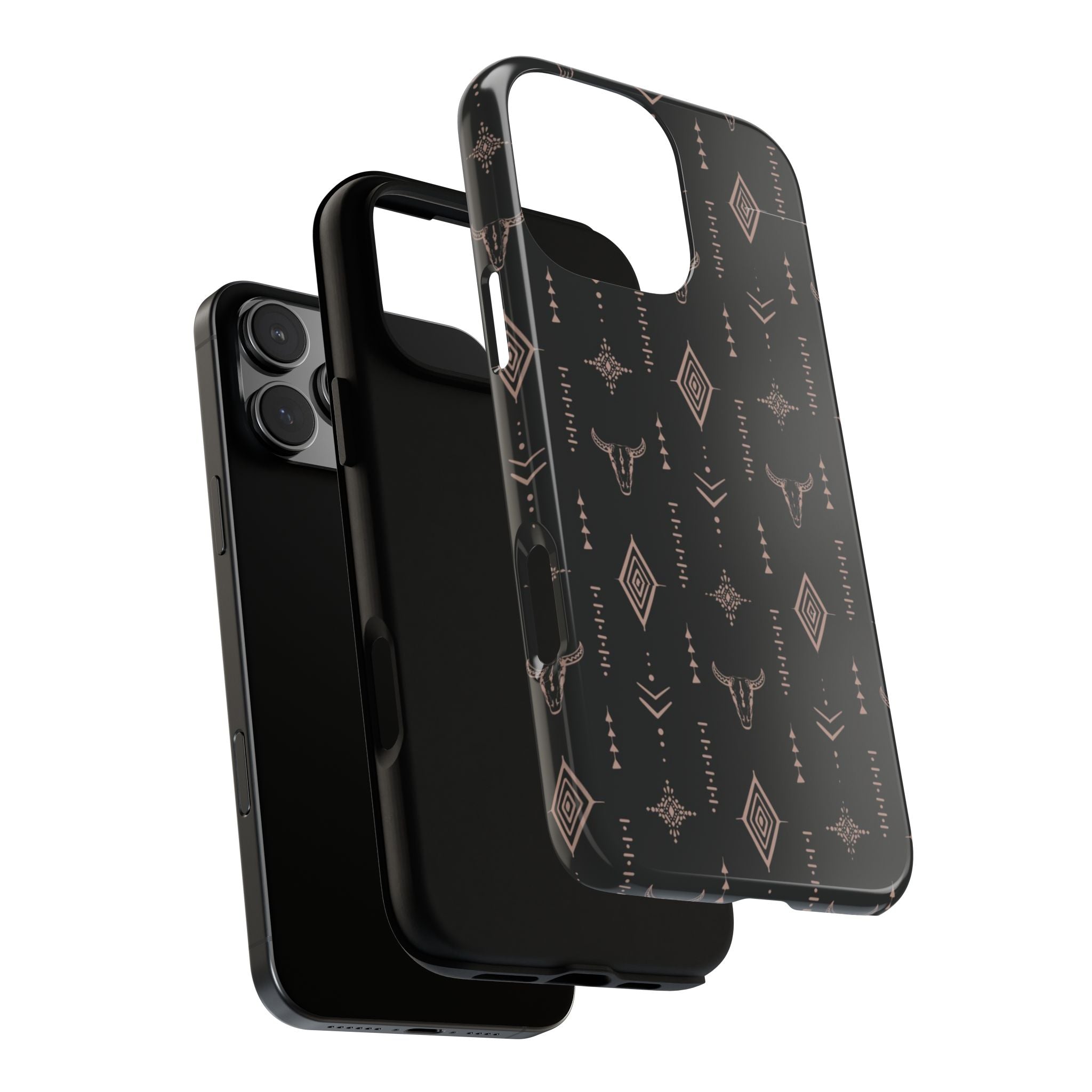 Western Diamond Bull Tough Phone Case — Protective Southwestern Pattern