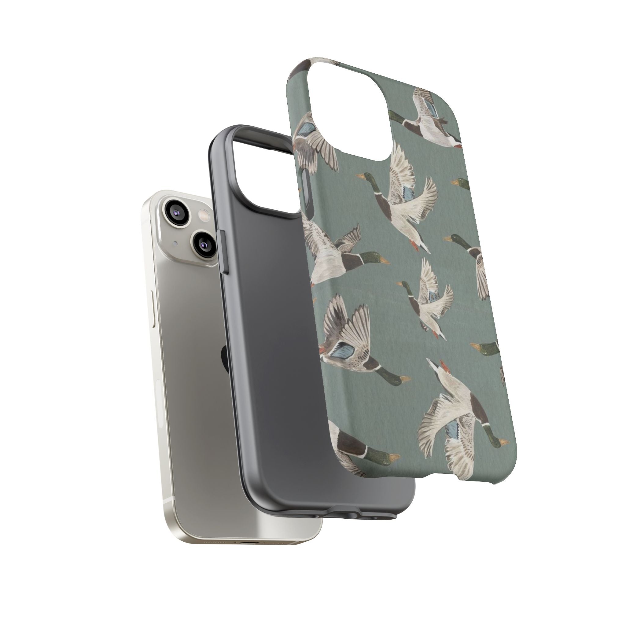 Mallard Ducks Pattern — Protective Bird Print iPhone Cover