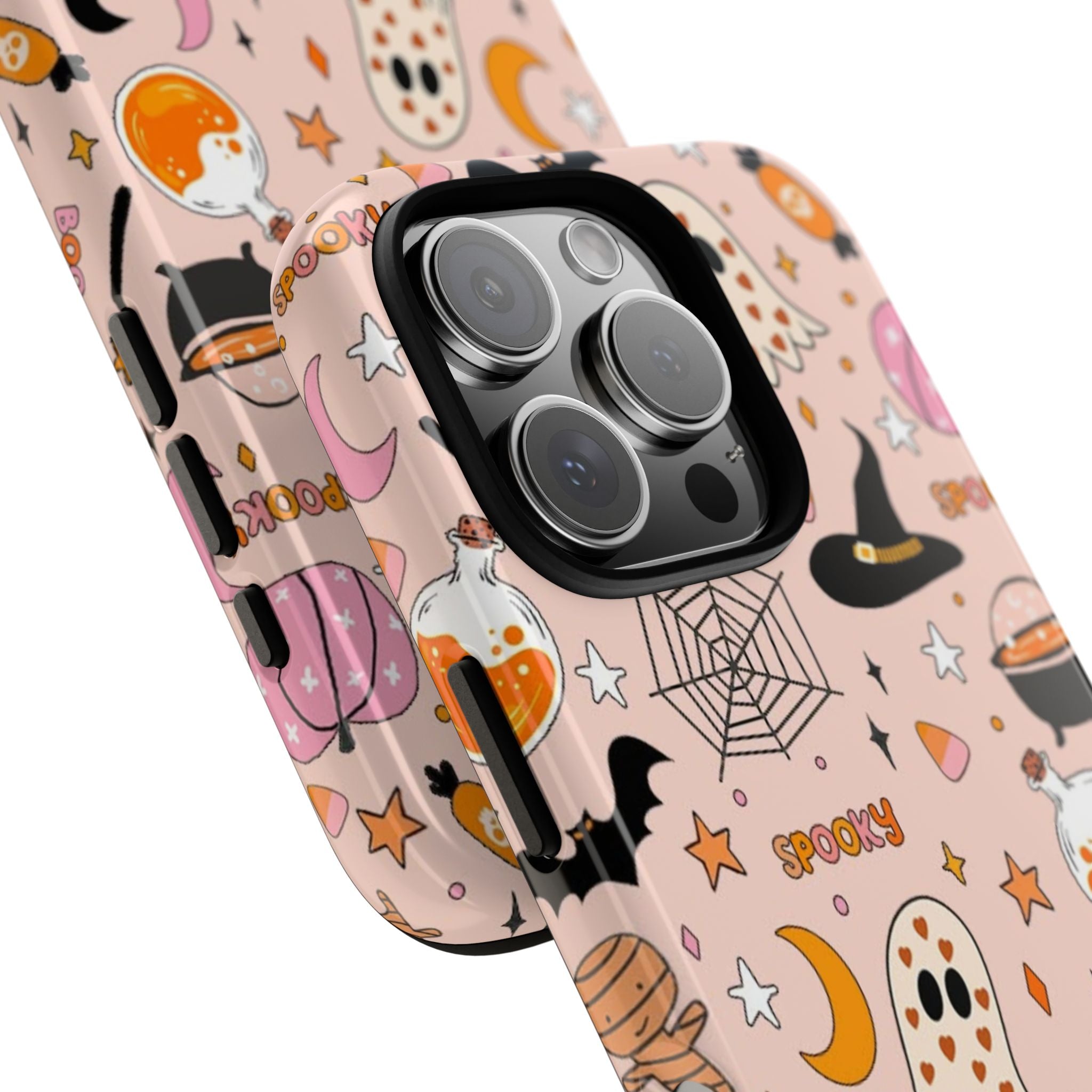 Spooky Halloween — Pink Ghosts, Witches, Candy & "Boo to You" Design