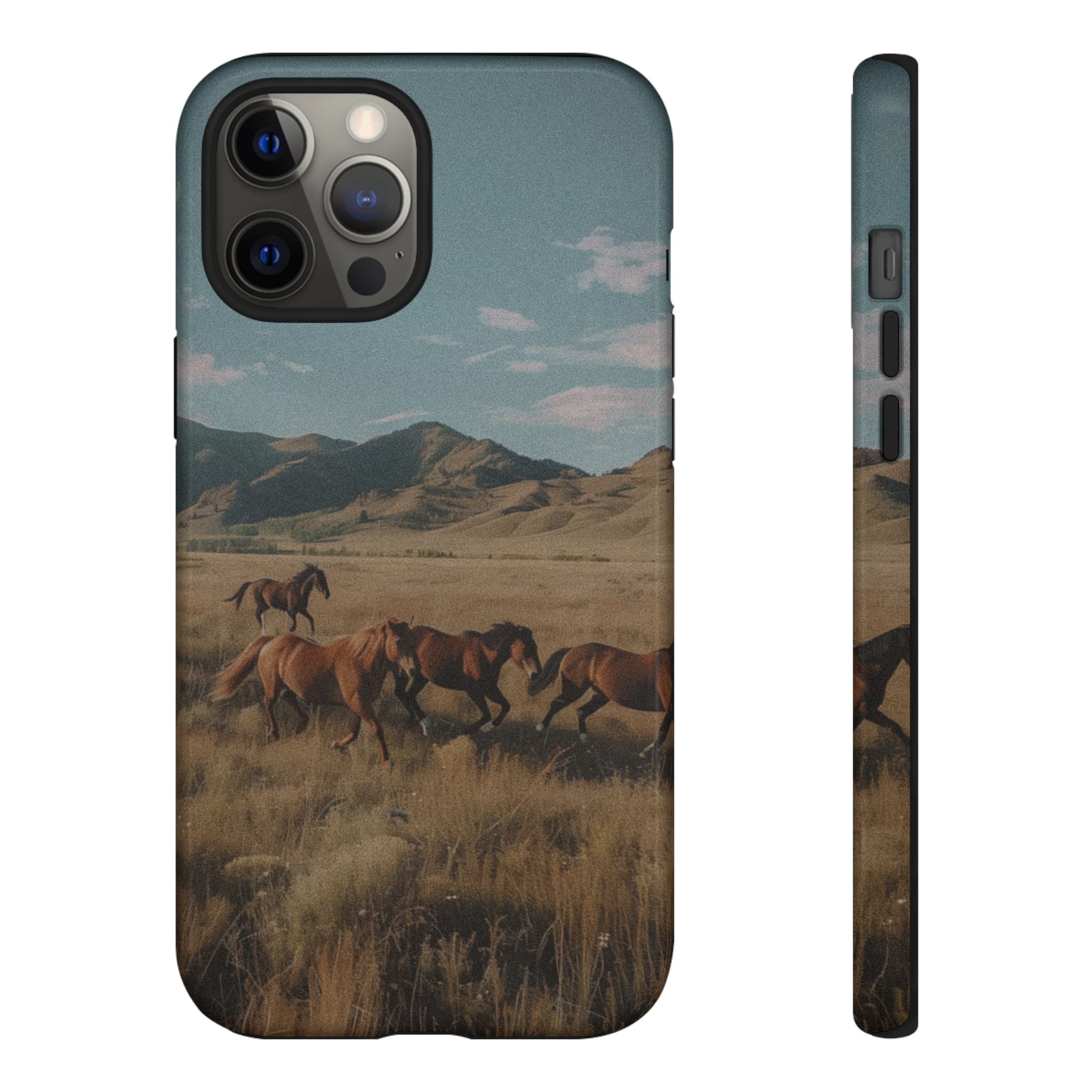 Wild Mustang – Durable Protective iPhone Case with Scenic Desert Horse Design