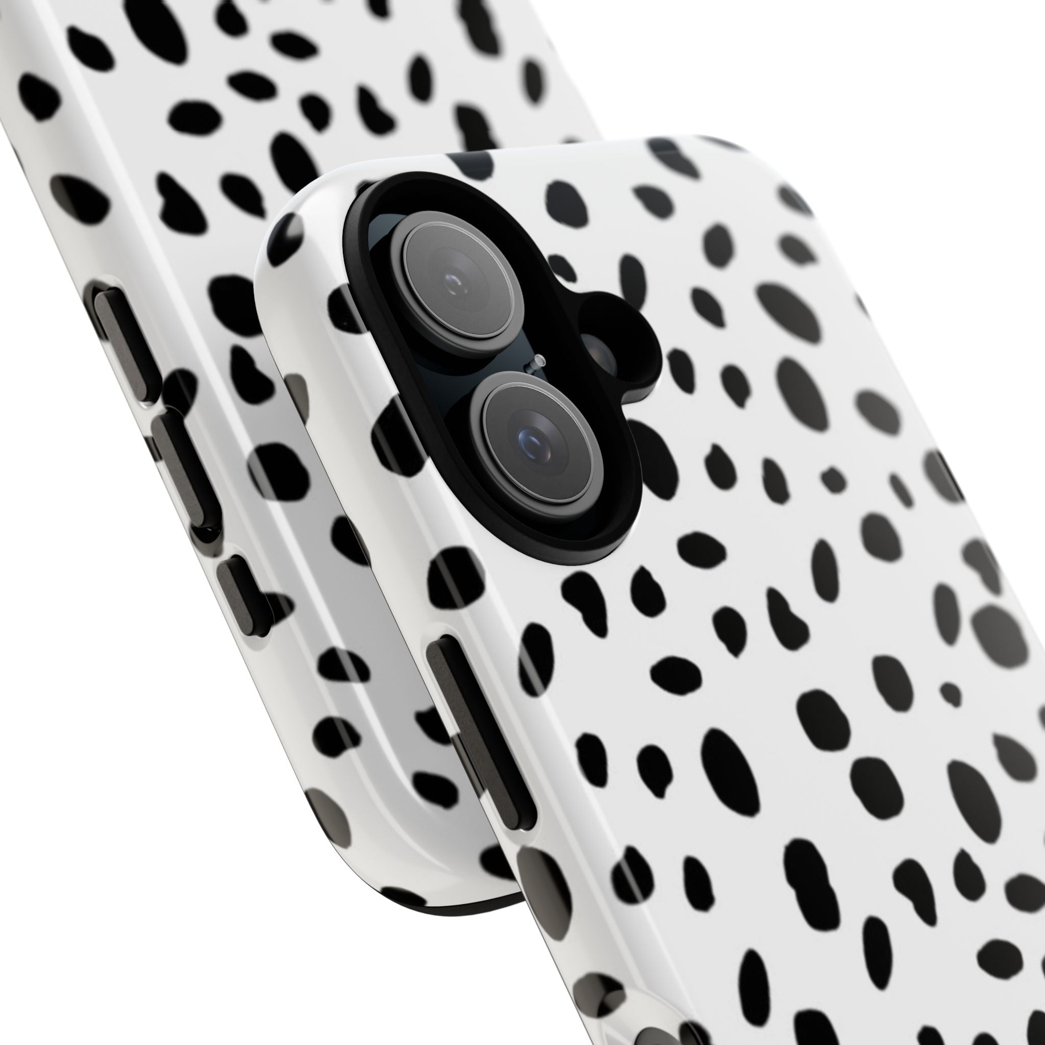 Dalmatian Spot Tough Phone Case — Black & White Protective Cover