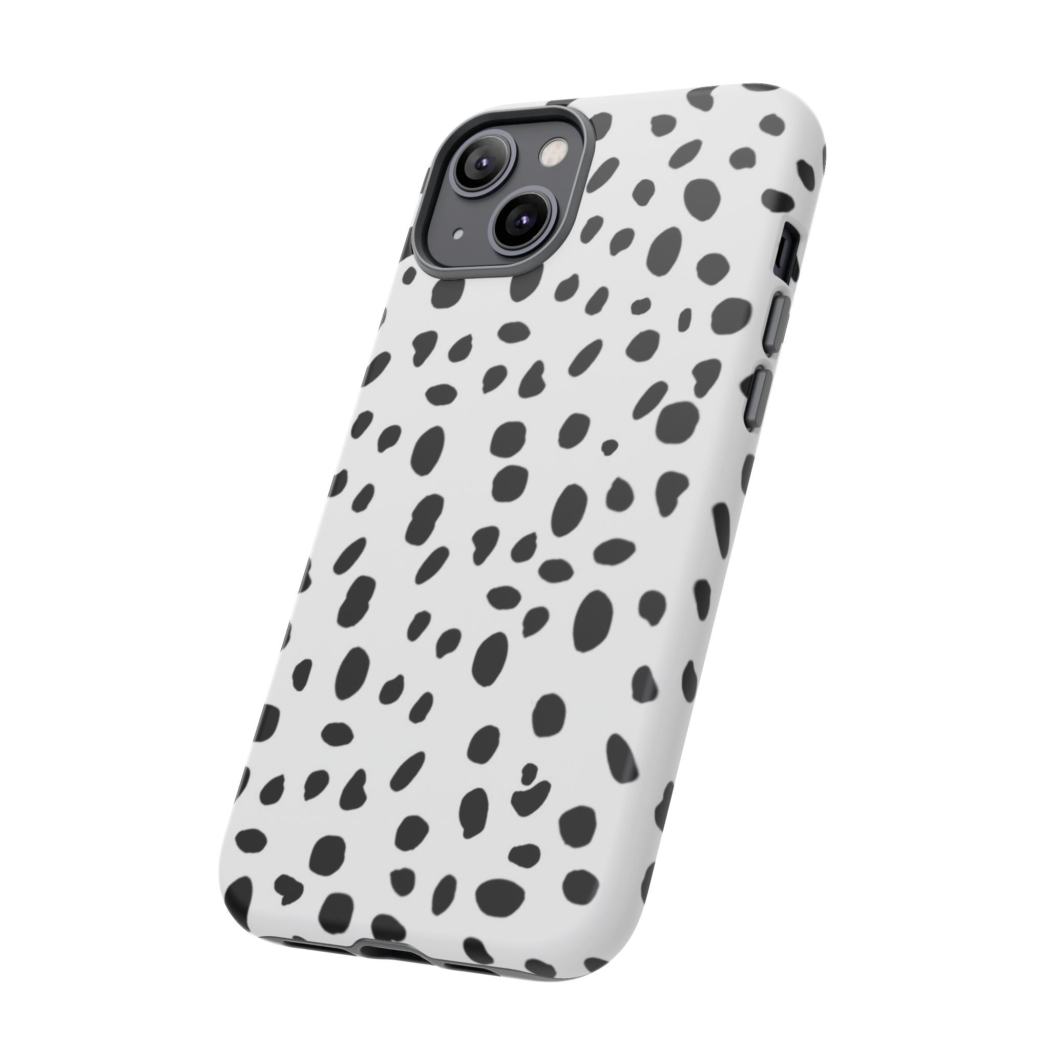 Dalmatian Spot Tough Phone Case — Black & White Protective Cover
