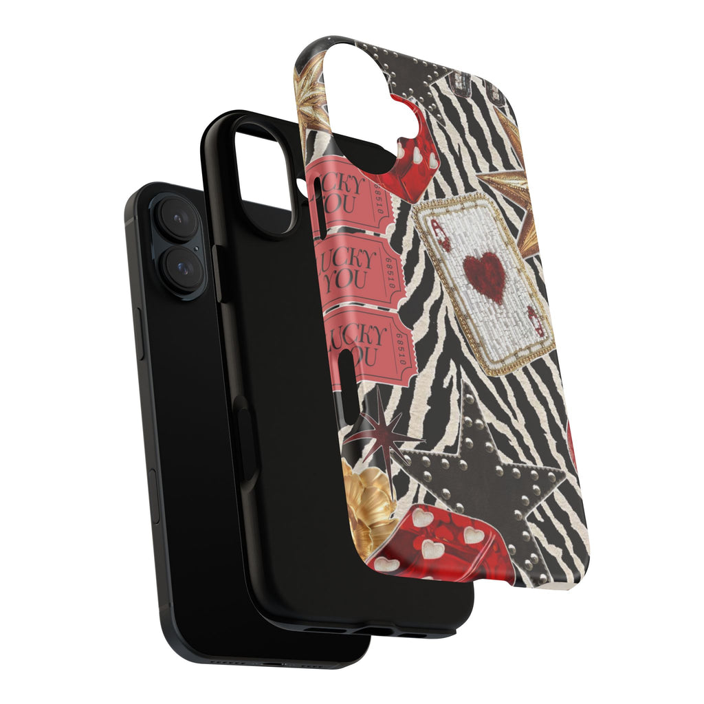Retro Vegas Zebra Print- Durable Phone Case