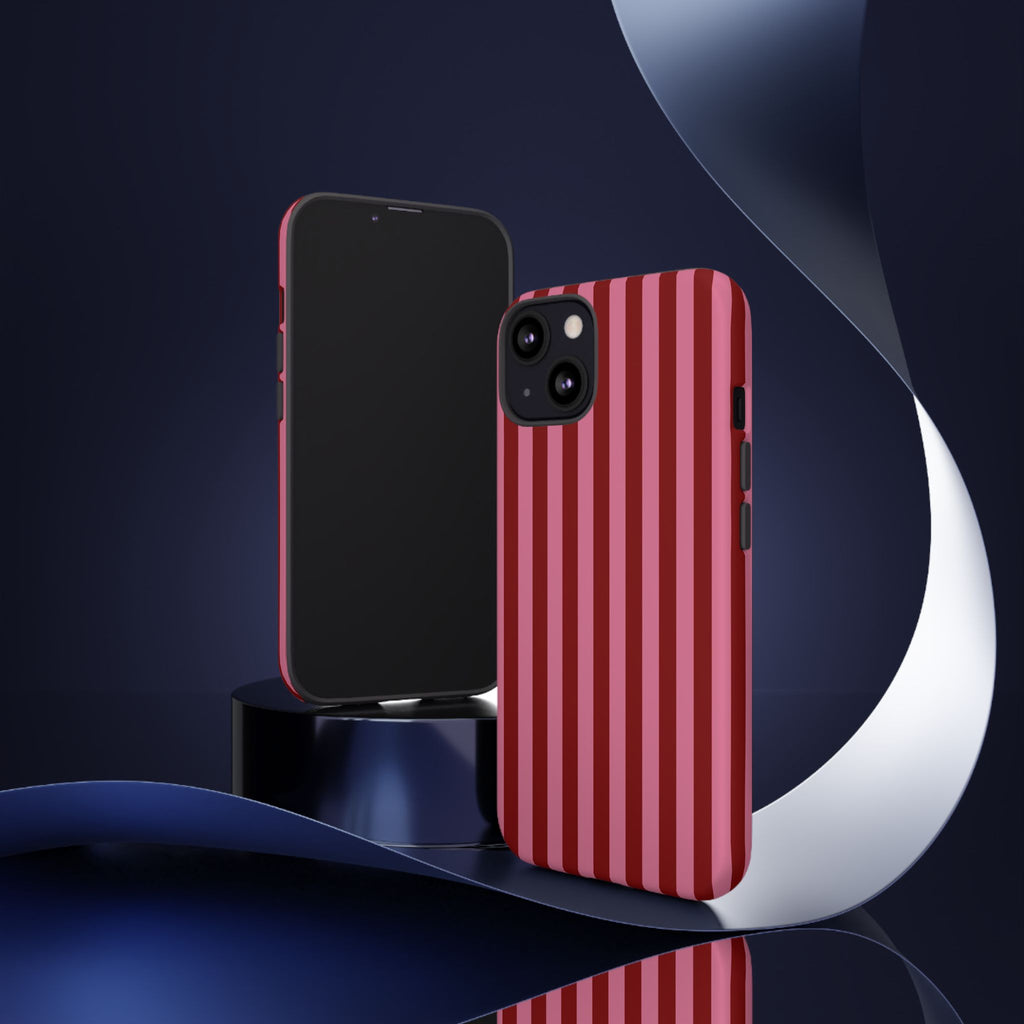 Ruby Red Stripes Case | Tough Phone Case