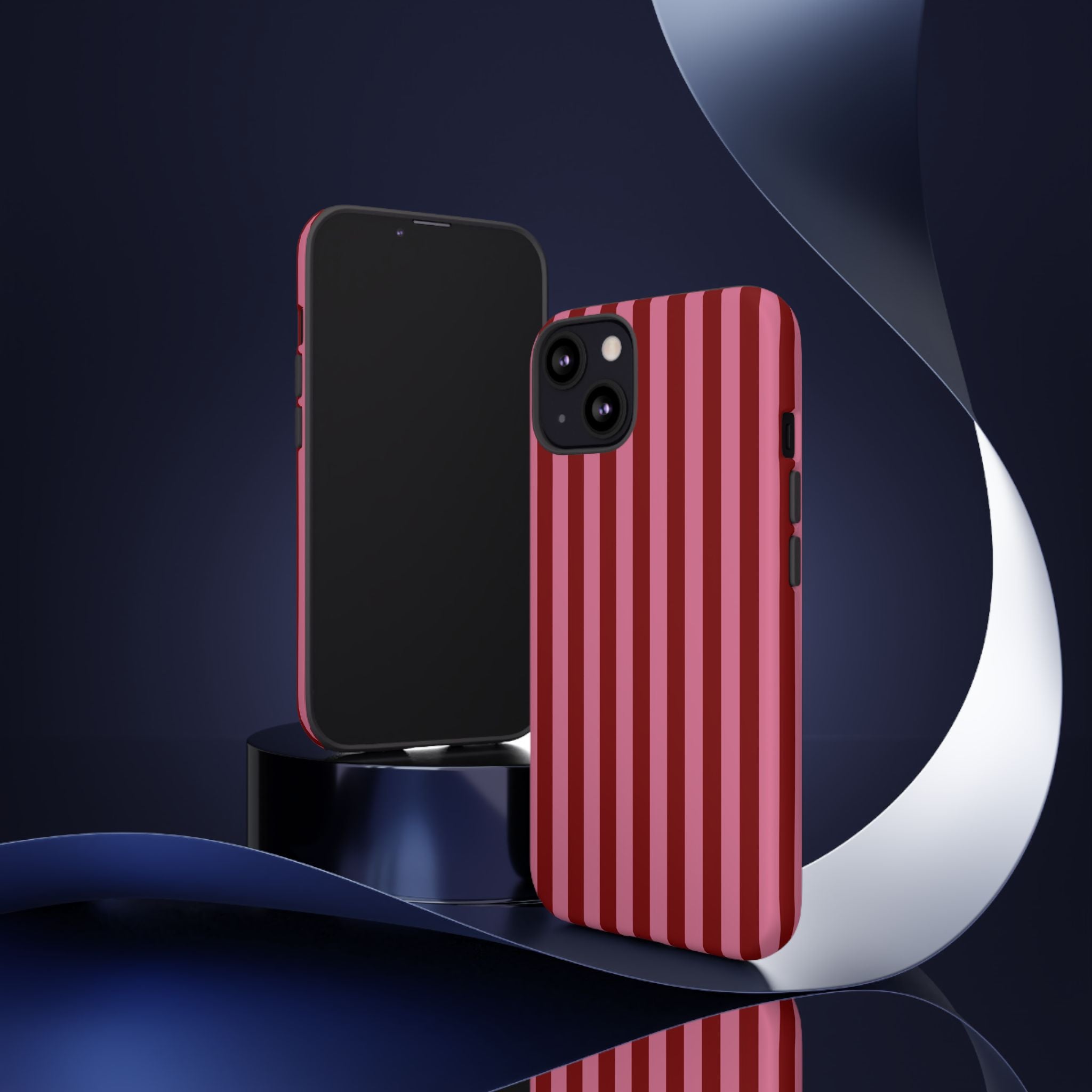 Ruby Red Stripes Case | Tough Phone Case