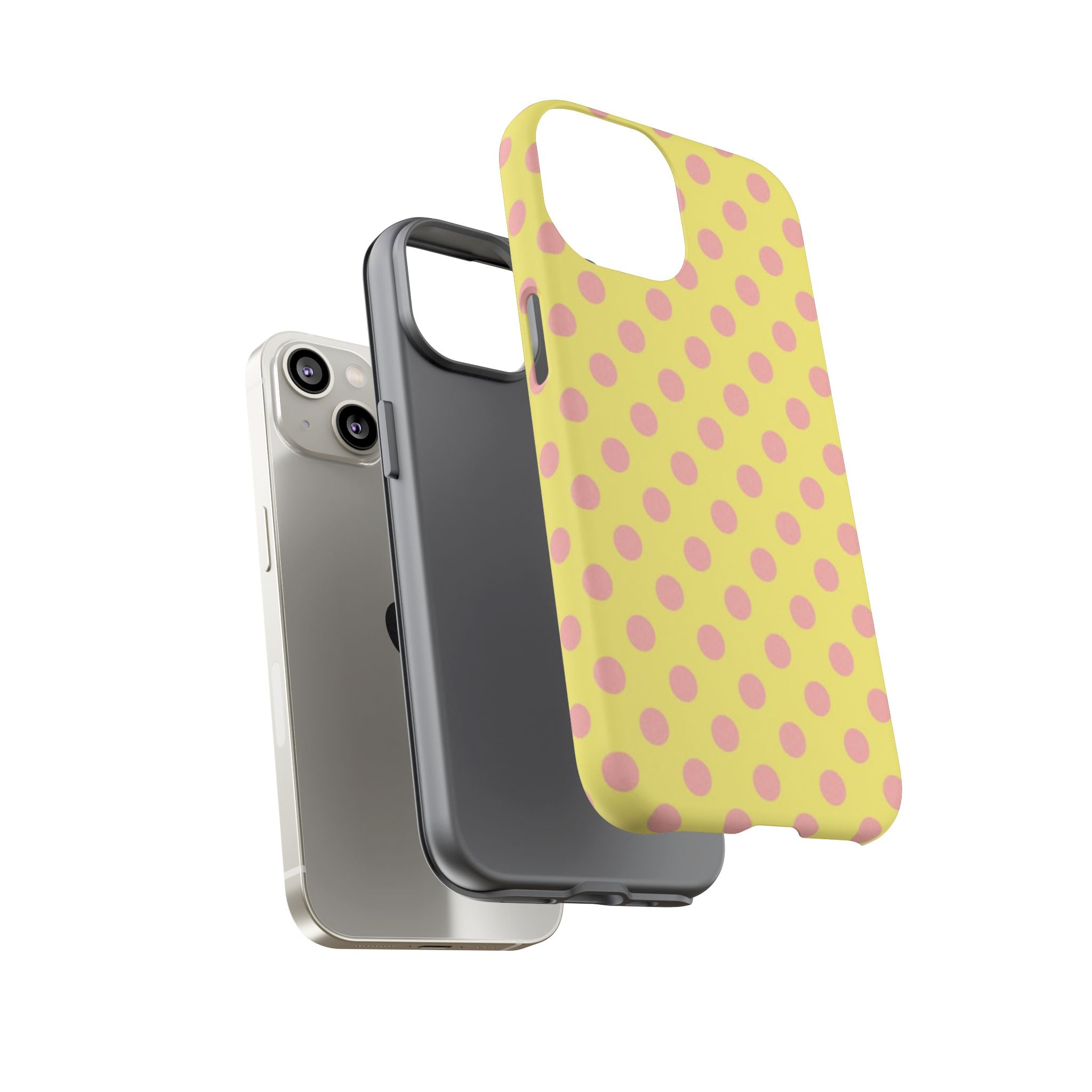 Yellow Polka Dot Phone Case — Cute Pink Dot Tough Case