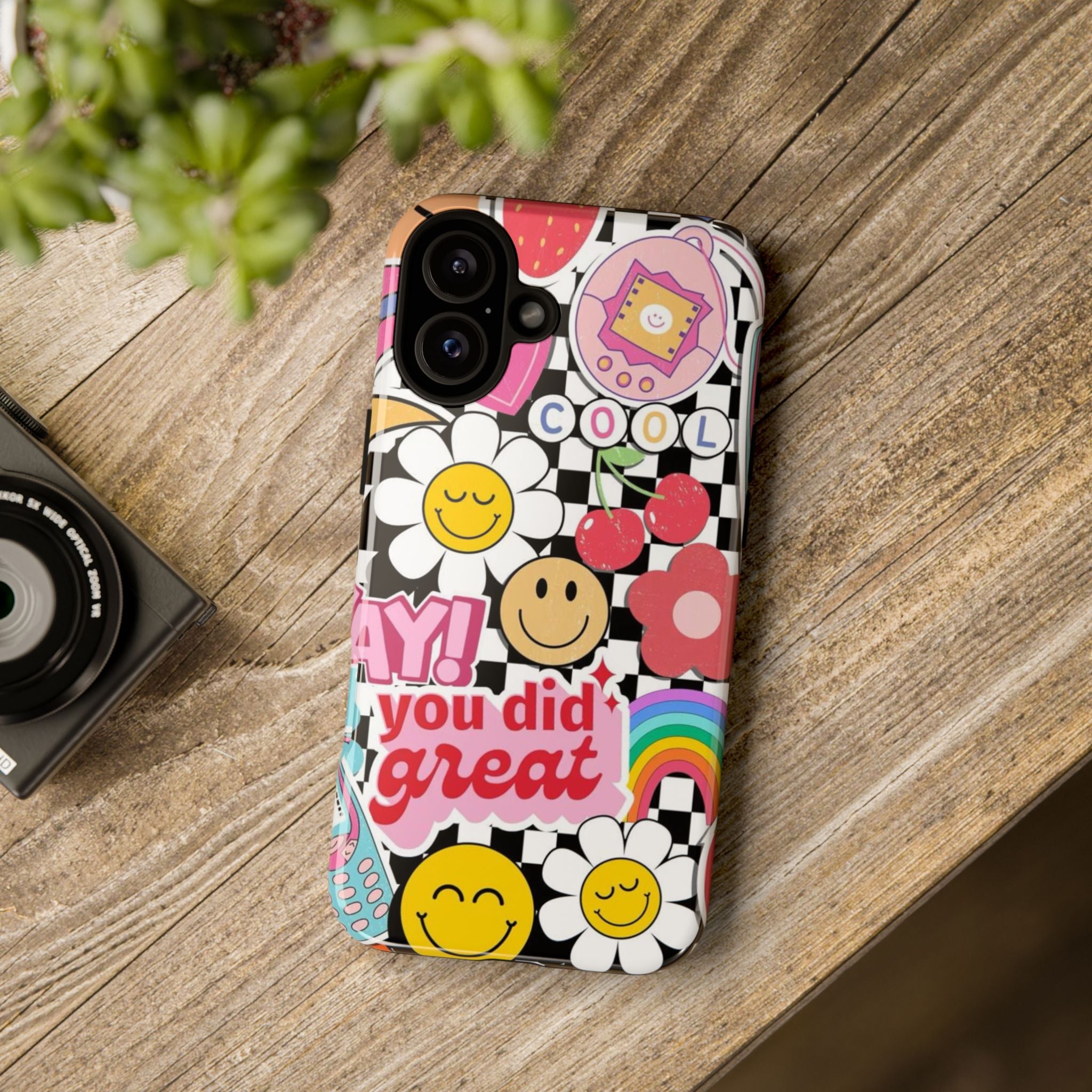 Retro Kawaii Sticker Collage, "You Did Great" Motivational Design