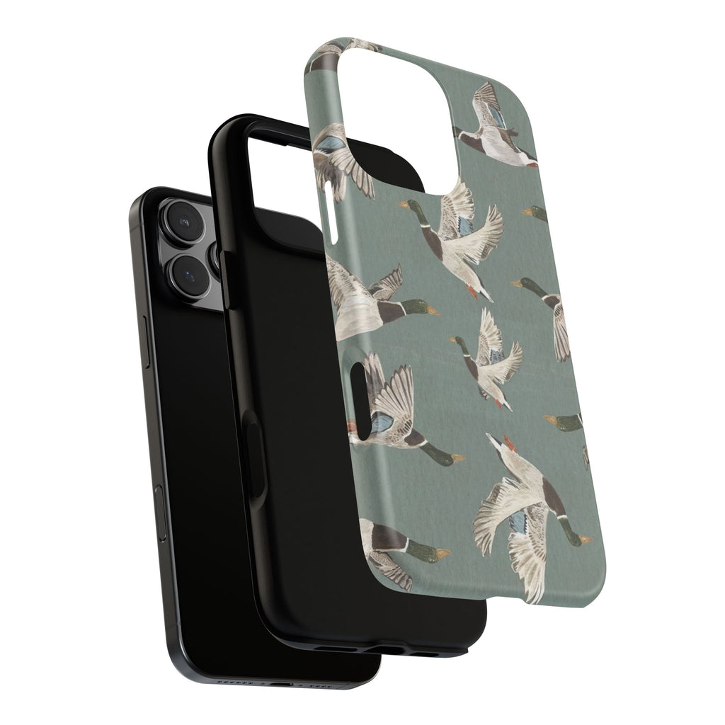 Mallard Ducks Pattern — Protective Bird Print iPhone Cover
