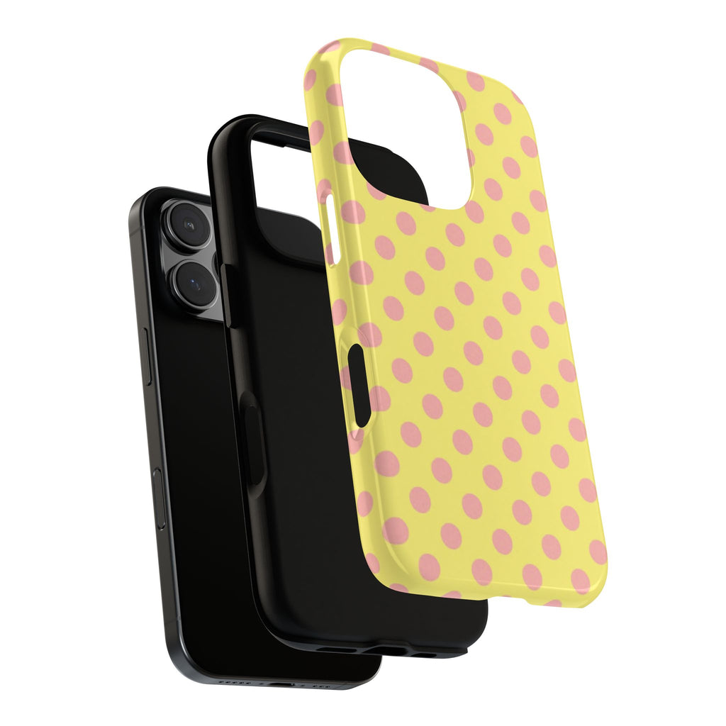 Yellow Polka Dot Phone Case — Cute Pink Dot Tough Case