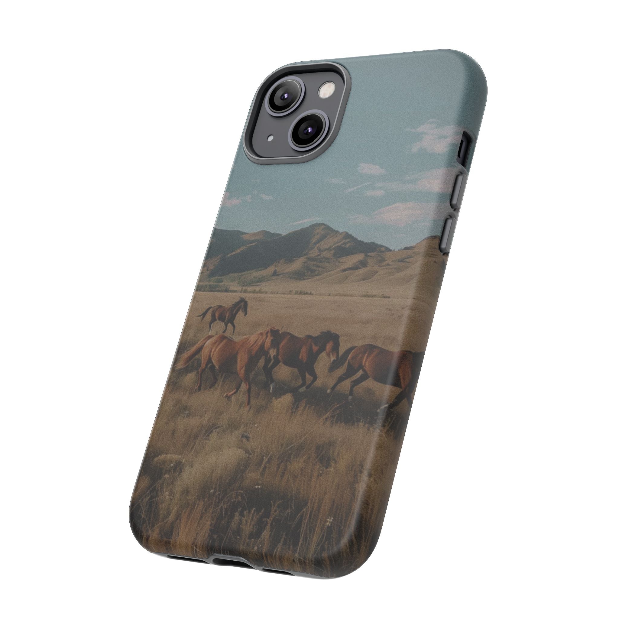Wild Mustang – Durable Protective iPhone Case with Scenic Desert Horse Design