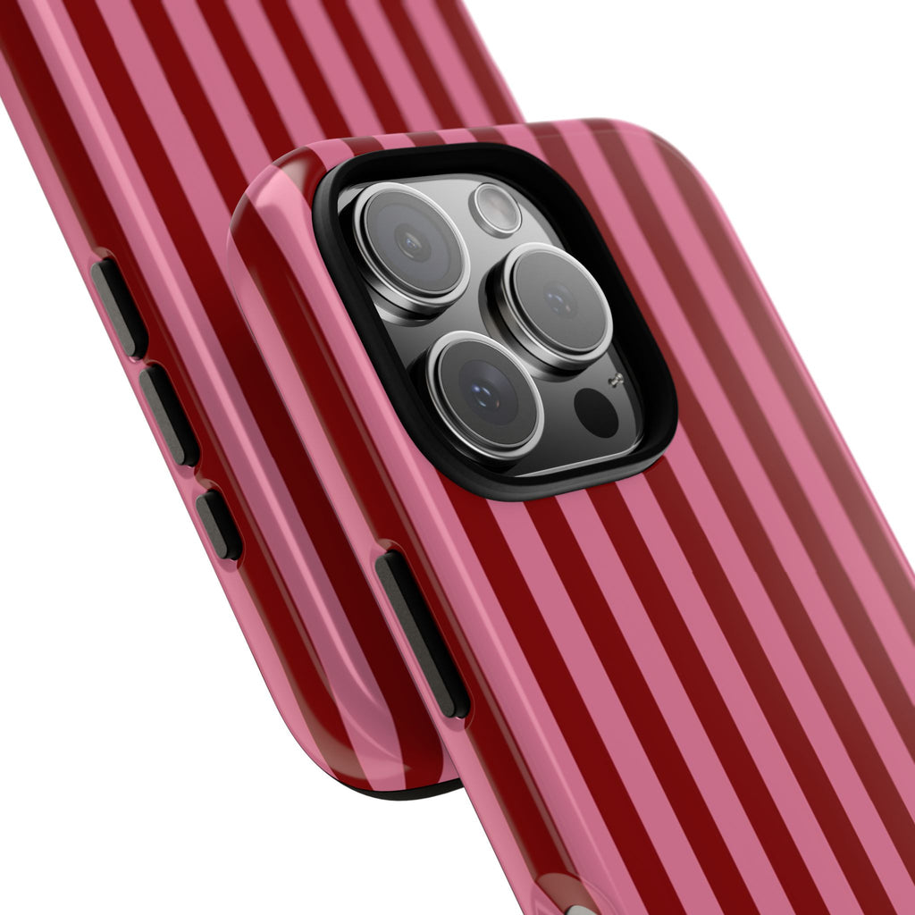 Ruby Red Stripes Case | Tough Phone Case