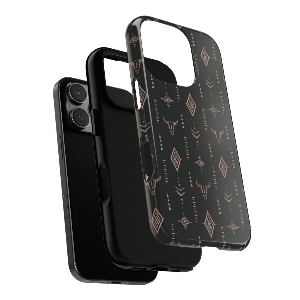 Western Diamond Bull Tough Phone Case — Protective Southwestern Pattern