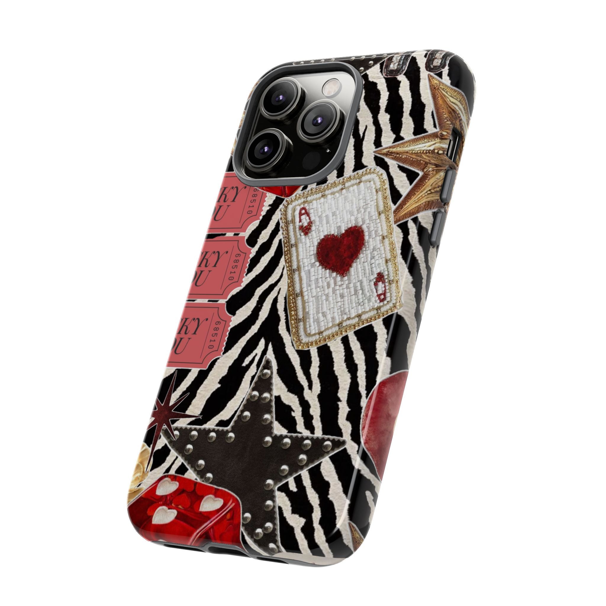 Retro Vegas Zebra Print- Durable Phone Case