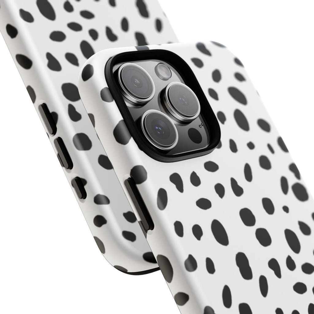 Dalmatian Spot Tough Phone Case — Black & White Protective Cover