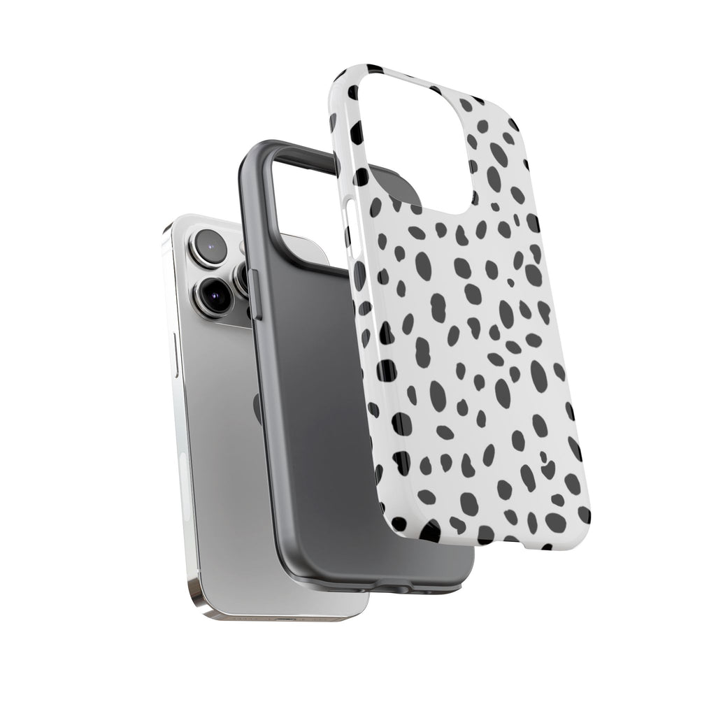 Dalmatian Spot Tough Phone Case — Black & White Protective Cover