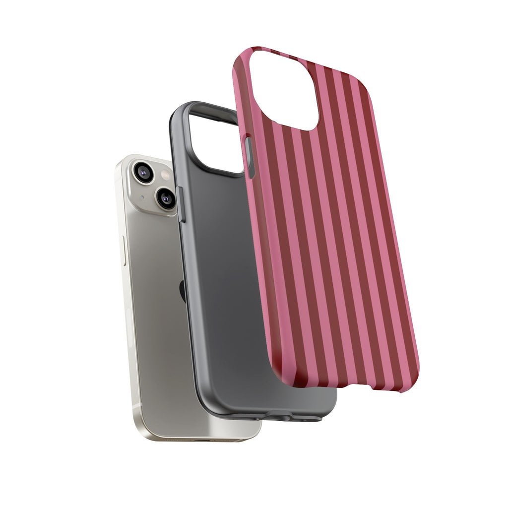 Ruby Red Stripes Case | Tough Phone Case