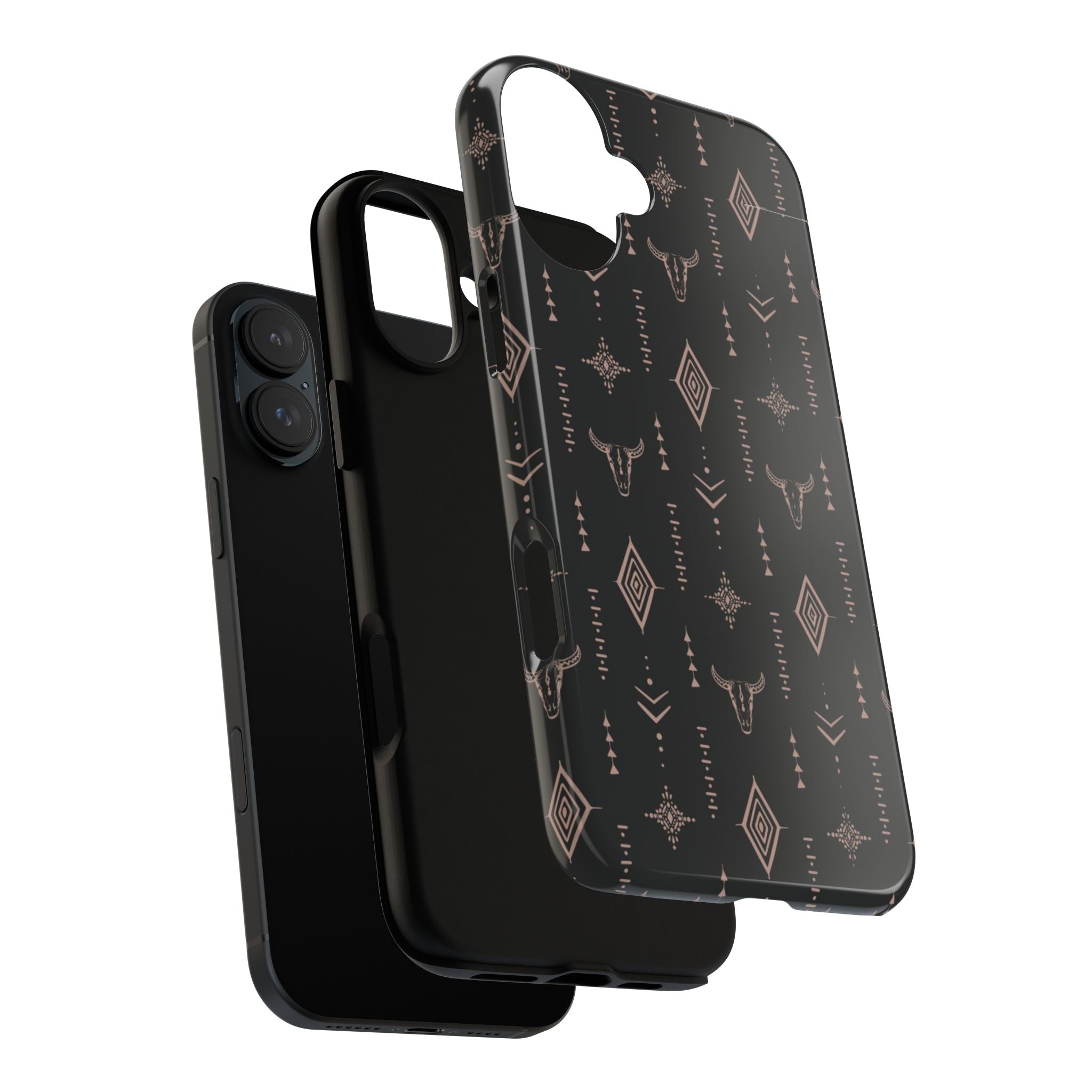 Western Diamond Bull Tough Phone Case — Protective Southwestern Pattern