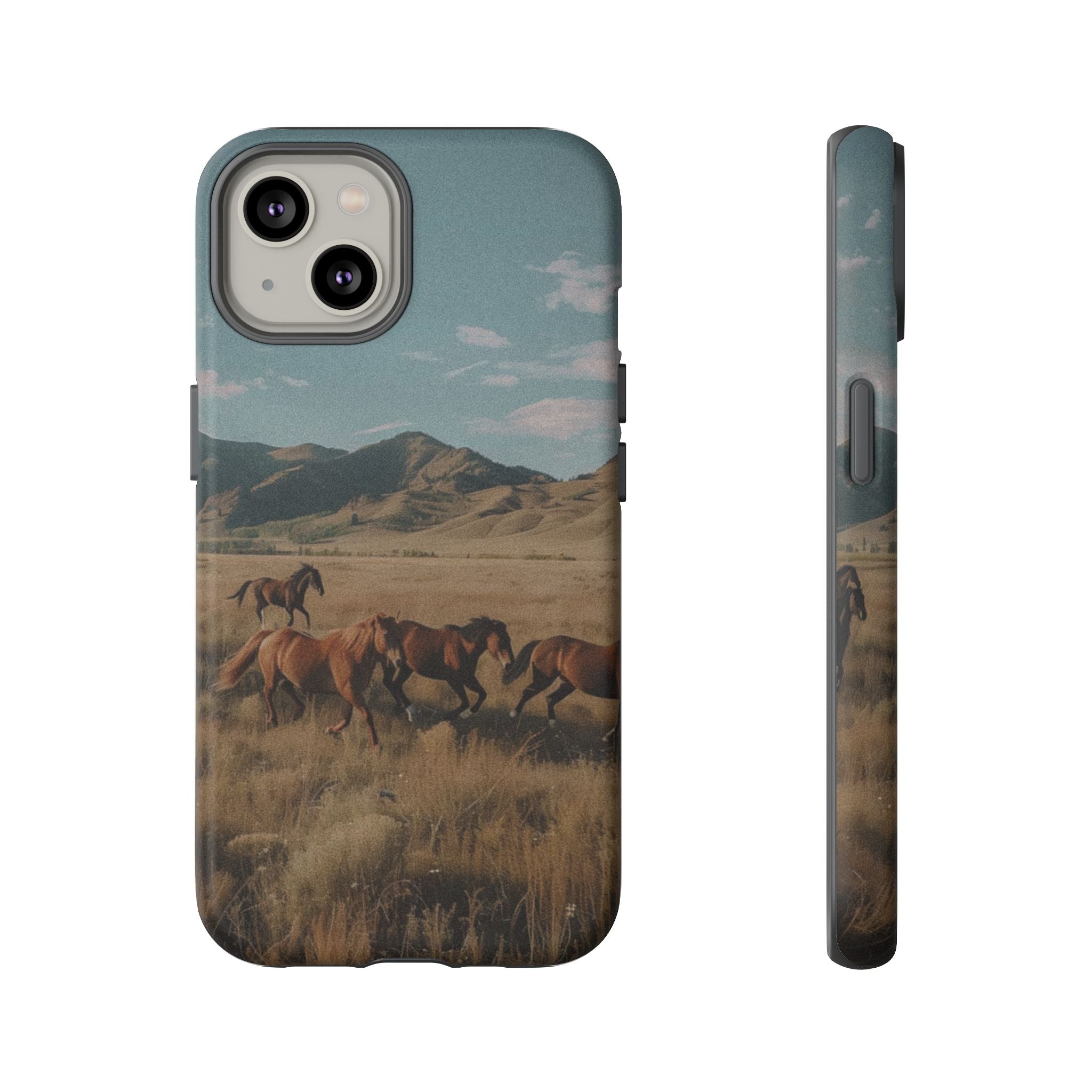 Wild Mustang – Durable Protective iPhone Case with Scenic Desert Horse Design