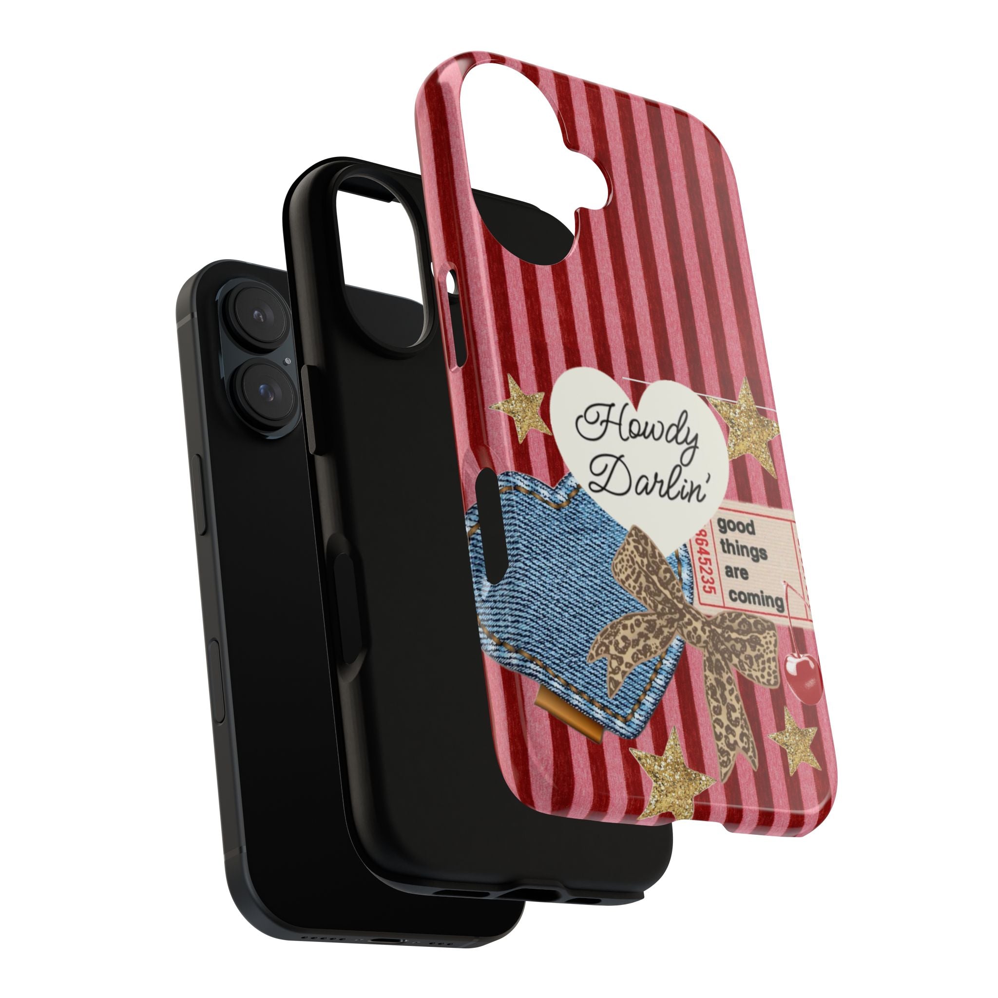 Howdy Darlin' Case — Denim Heart & Vintage Ticket Design
